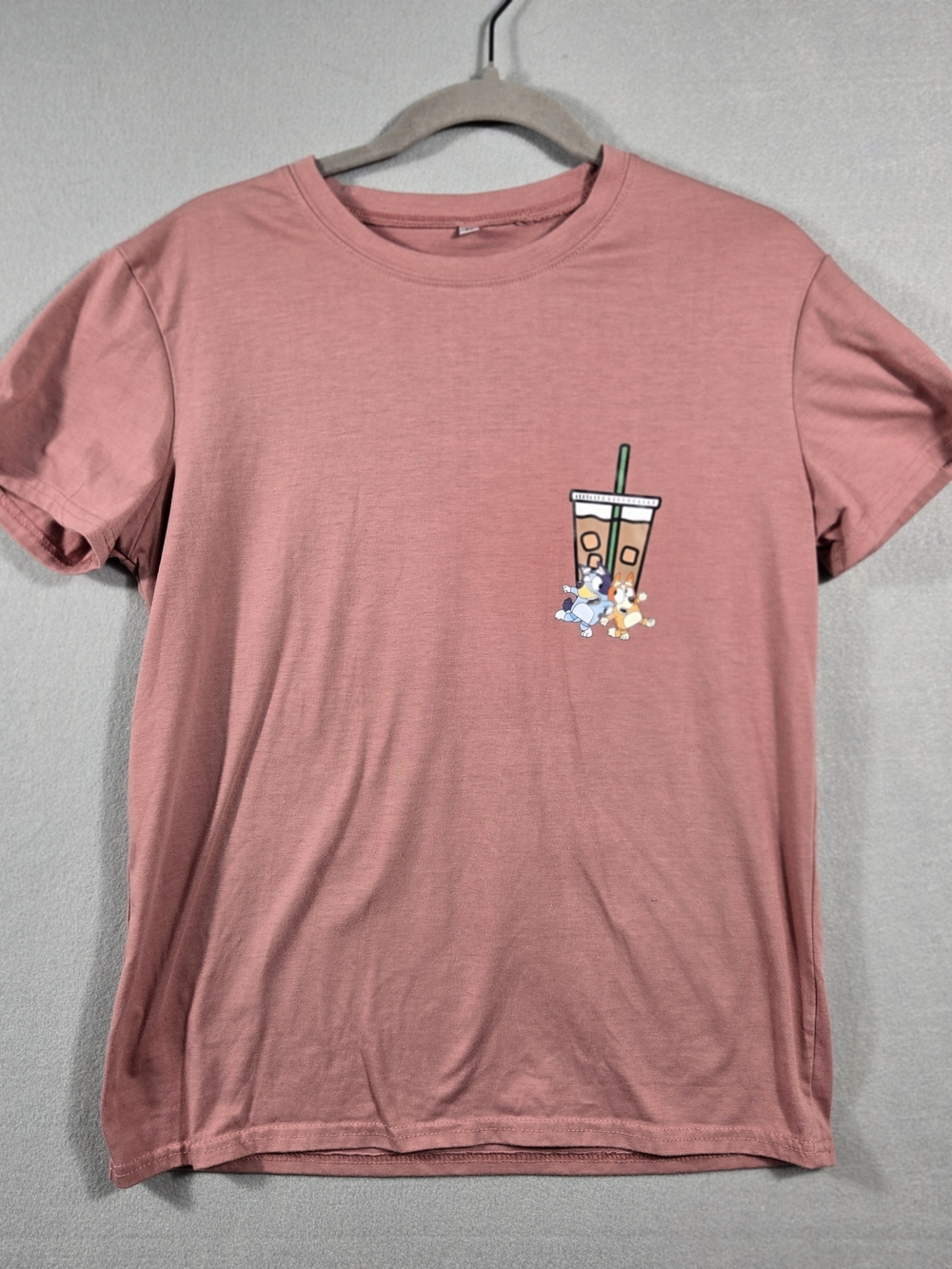 Bluey & Bingo "Running On Bluey and Iced Coffee" Graphic Tee - Size M